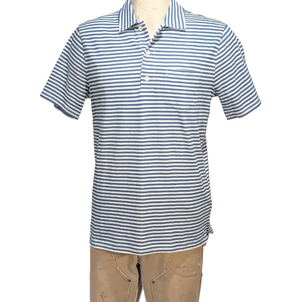 J Mclaughlin Levi Bangle Mens Stripe Polo Shirt Cotton Sz S NWT $98